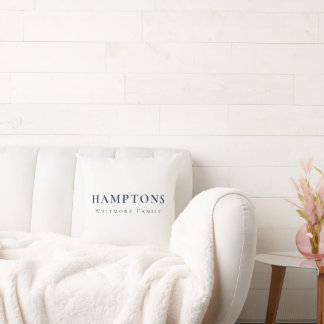 Coussin Hamptons Personalized Preppy Custom Text 