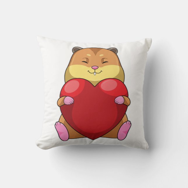Coussin Hamster au coeur (Recto)