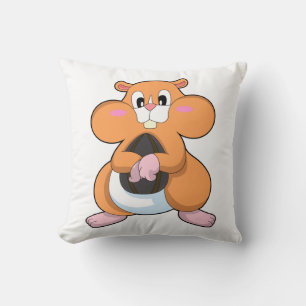 Coussin Hamster avec noyer
