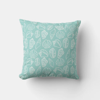 Coussin Hand-drawn Seashell Throw Pillow