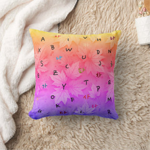 Coussin Hangul et l'oreiller à lancer Alphabet