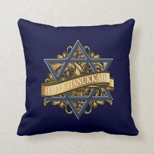 Coussin Hanoukka heureux saluant