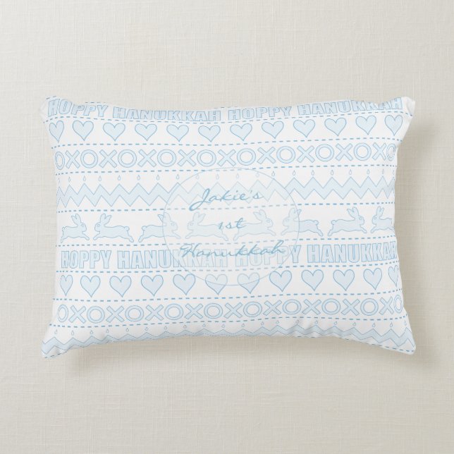 Coussin Hanoukka "Hoppy Hanoukka" (Devant)