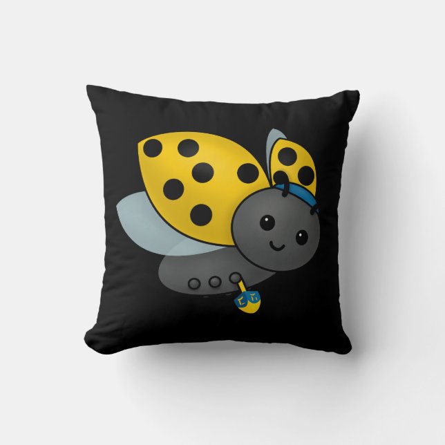 Coussin Hanoukka Ladybug (Recto)
