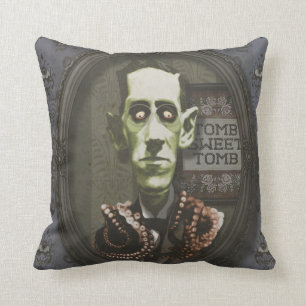 Coussin hanté de HP Lovecraft de zombi