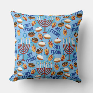 Coussin Hanukiahs, Menorahs et Motif de bougies