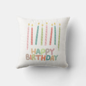 Coussin Happy Birthday with Candles T-Shirt (Verso)