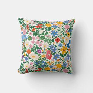 Coussin Happy Botanical Floral Flower Spring Pattern.