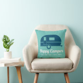 Coussin Happy Campers Camping Turquoise de la Marine (Chaise)