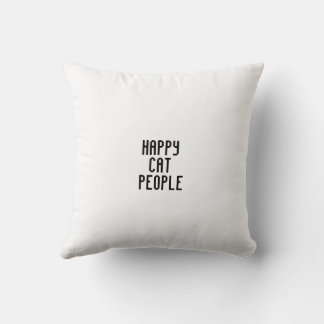Coussin HAPPY CAT PEOPLE text/ CAT image (2 impression lat