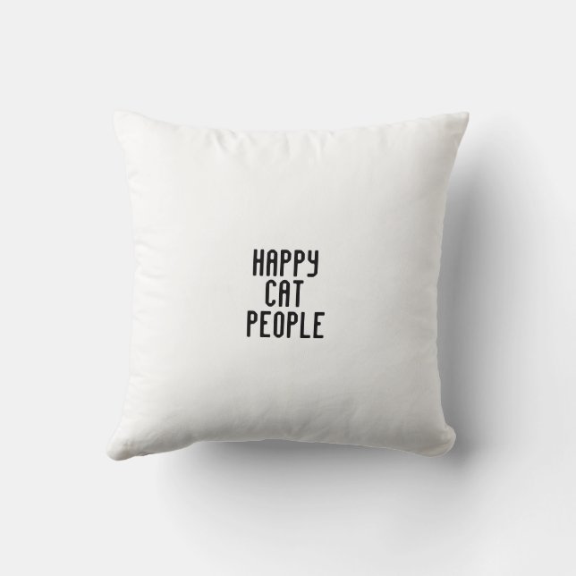 Coussin HAPPY CAT PEOPLE text/ CAT image (2 impression lat (Verso)