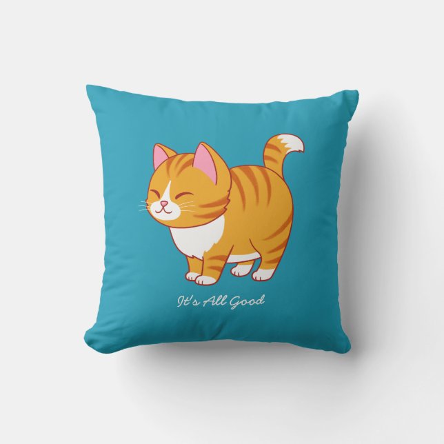 Coussin Happy Cat Personnalisé (Recto)