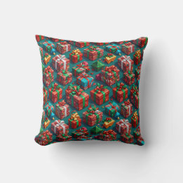 Coussin Happy Christmas wrapped gifts 10 - Throw Pillow