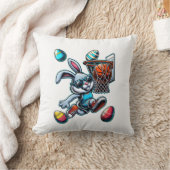 Coussin Happy Easter Basketball Boys Easter Bunny Funny Ea (Couverture)