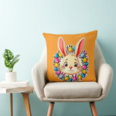 Coussin Happy Easter Bunny – Colorful Spring Art almofada (Chaise)