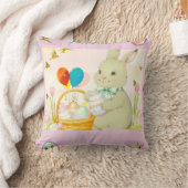 Coussin Happy Easter Bunny Throw Pillow (Couverture)