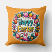 Coussin Happy Easter – Cute Bunny Lettering almofada (Recto)