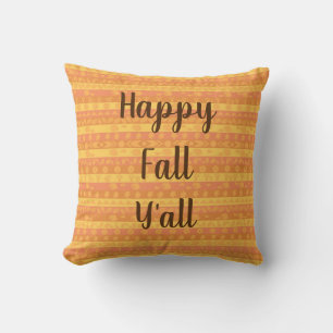 Coussin Happy Fall Y’all Accent - Cosy Automne Farmhouse