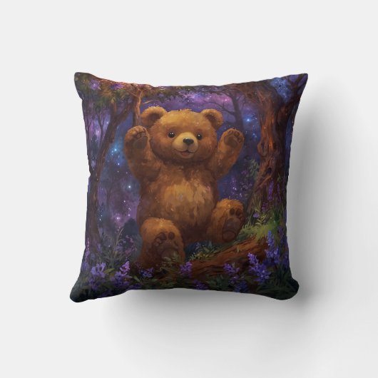 Coussin Happy Forest Teddy Bear Art (Verso)