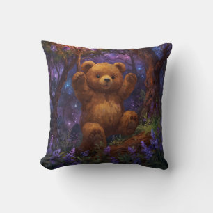 Coussin Happy Forest Teddy Bear Art