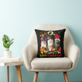 Coussin Happy HalloThanksMas Chats (Chaise)