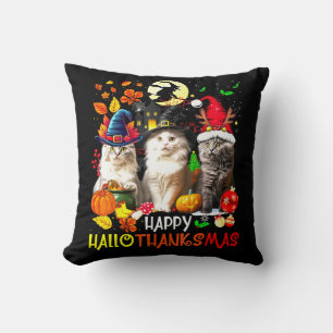 Coussin Happy HalloThanksMas Chats