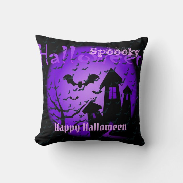 Coussin Happy Halloween Éffrayant (Recto)