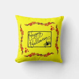 Coussin Happy Halloween et Spider -