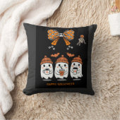 Coussin Happy Halloween – fantômes café mignons (Couverture)
