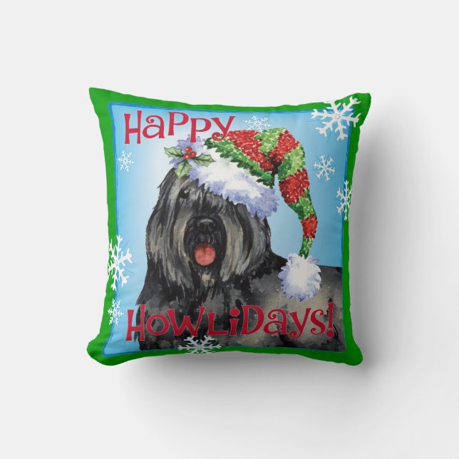 Coussin Happy Howliday Bouvier (Recto)