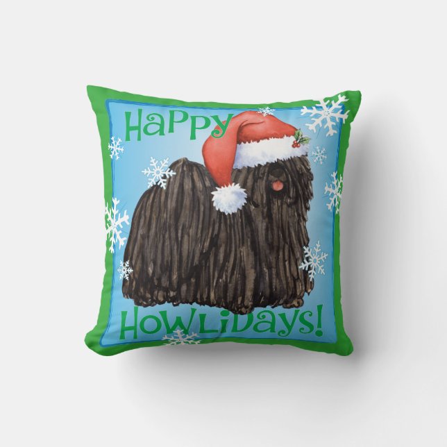 Coussin Happy Howlidays Puli (Recto)