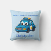 Coussin Happy Police Car, Personalized Toddler  (Recto)