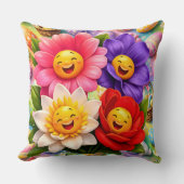 Coussin Happy smiling spring flowers (Recto)