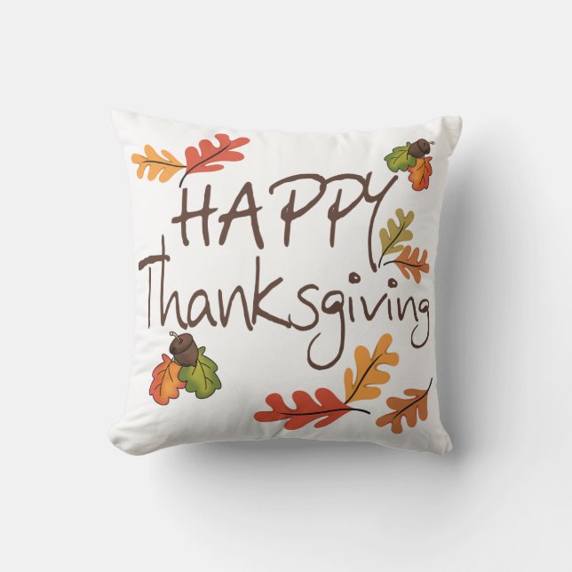 Coussin Happy Thanksgiving (Recto)