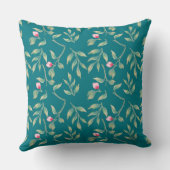 Coussin Harbour Blue Wedding Keepsake Throw Pillow (Verso)