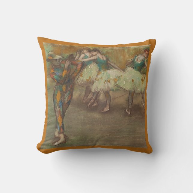 Coussin Harlequin Danse, Degas Art (Recto)