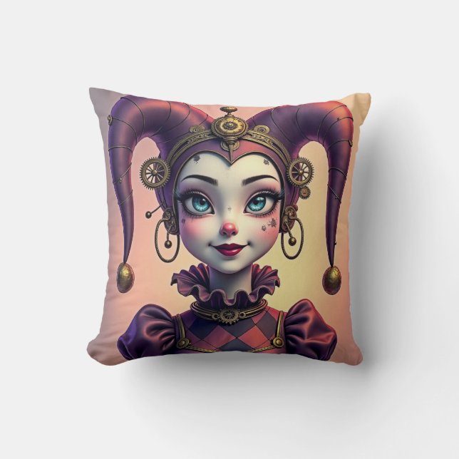 Coussin Harlequin Steampunk (Recto)