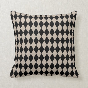 Coussin Harlequin Tan et Noir