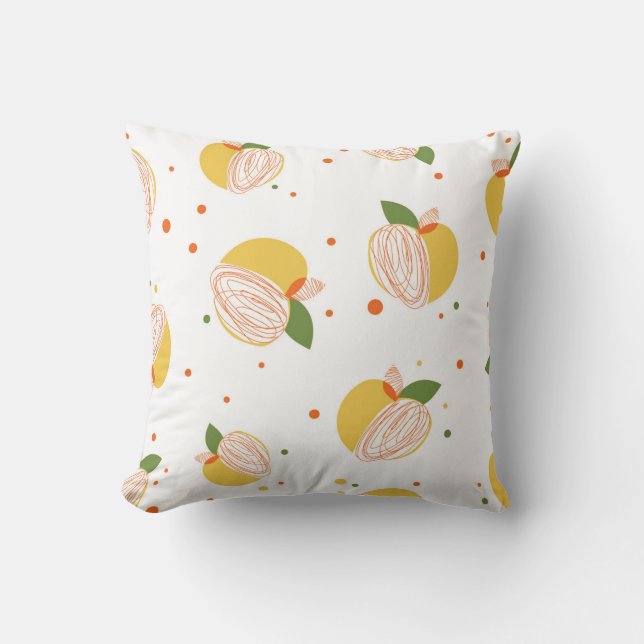 Coussin Harmonie Abstraite des agrumes (Recto)