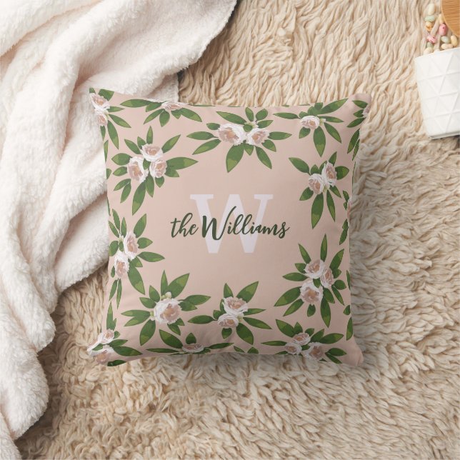 Coussin Harmonie du jardin de crème (Couverture)