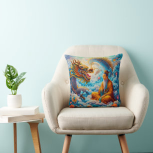 Coussin Harmonie Éternelle : La Bénédiction du Dragon
