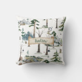 Coussin Harmonie forestière enchantée personnalisable (Recto)