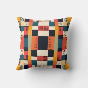 Coussin Harmonie géométrique Mosaïque urbaine