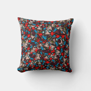 Coussin Harmonieux Chaos Vibrant Design abstrait