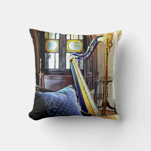 Coussin Harpe dans la salle de musique