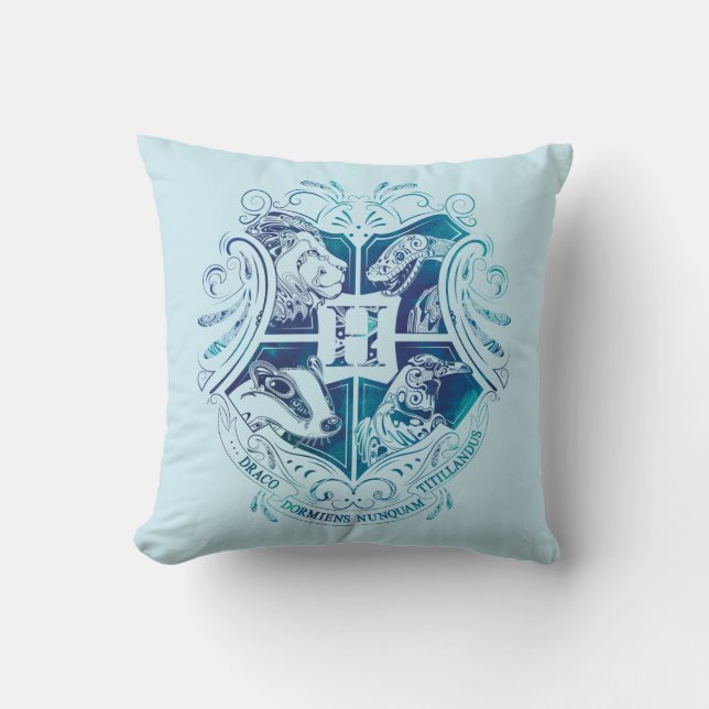 Coussin Harry Potter | Aguamenti HOGWARTS™ Crest (Recto)