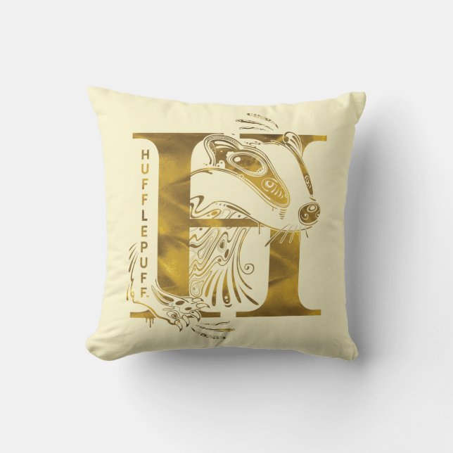 Coussin Harry Potter | Aguamenti HUFFLEPUFF™ Graphique (Recto)