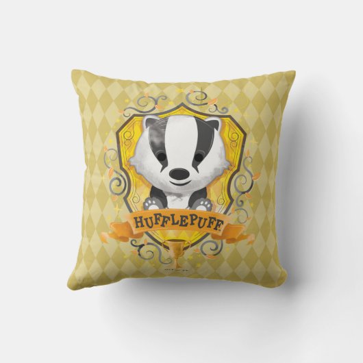 Coussin Harry Potter | Charme HUFFLEPUFF™ Crest (Verso)
