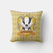 Coussin Harry Potter | Charme HUFFLEPUFF™ Crest (Recto)