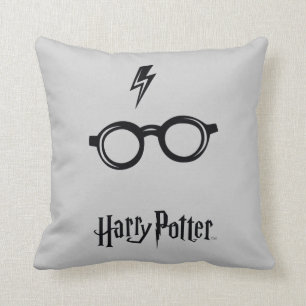 Coussin Harry Potter Cicatrice de foudre et Lunettes